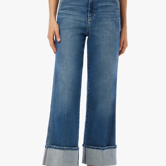 Joe's Jeans Denim - NWT Joe's The Trixie High Rise Wide Leg Cuffed Ankle Jeans Women's Size 27